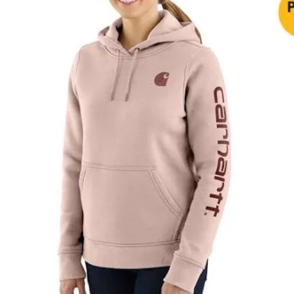 Carhartt Women's Hoodie in Light Pink - Picture 1 of 6